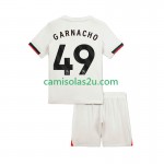 Camisolas de futebol Chelsea Alejandro Garnacho 49 Criança Equipamento Alternativa 2025/26 Manga Curta